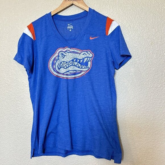 Nike womens short sleeve vneck T-shirt, Florida Gators colors logo Extra Large - Picture 1 of 5
